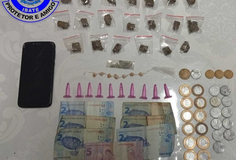 Jovem é preso pela GCM com cocaína, maconha e dinheiro em Ibaté