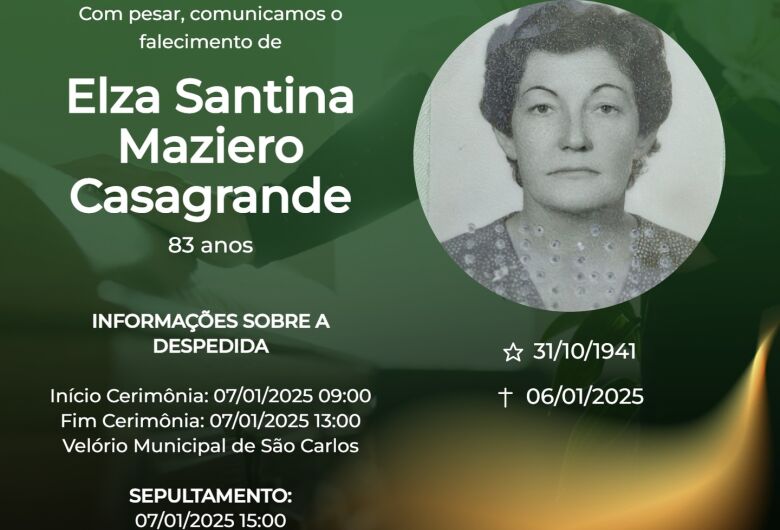 Grupo Santa Cruz informa notas de falecimento