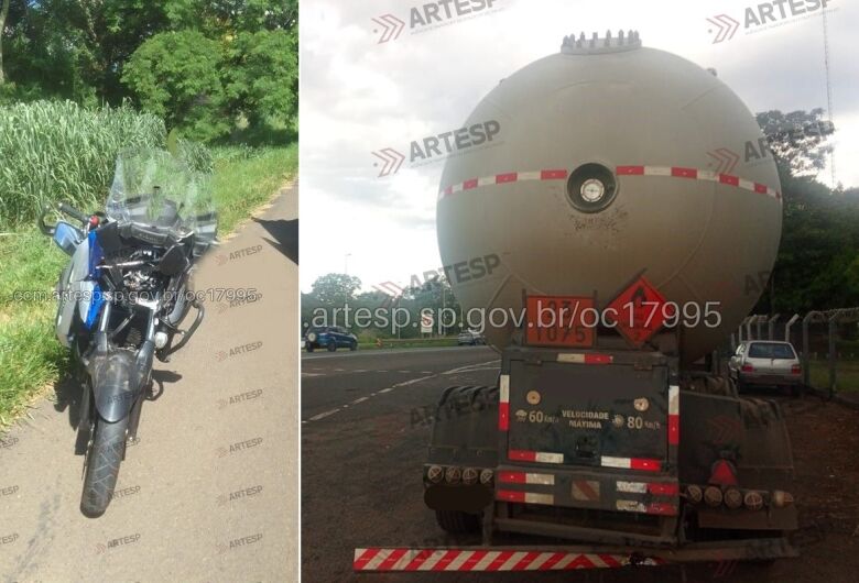 Motociclista morre em colisão com carreta na Rodovia Washington Luís