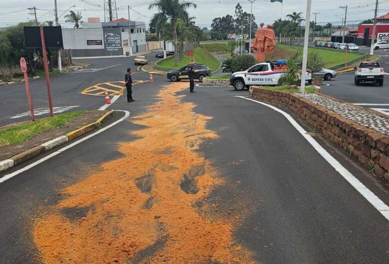 Ação rápida evita acidentes após derramamento de óleo em rua próxima a viaduto de Ibaté