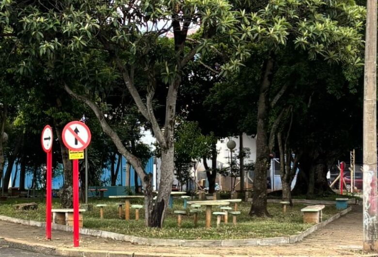 Exemplo de cidadania: pai e filha limpam praça no fim de semana