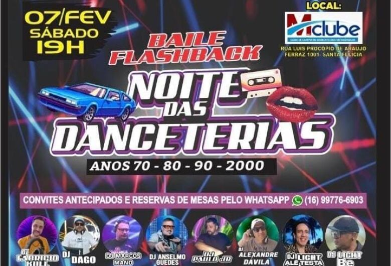 Festa Flash Back promete reviver as grandes danceterias dos anos 70, 80, 90 e 2000