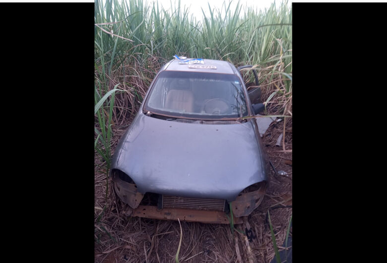 Drone ajuda Polícia Militar a localizar veículo furtado em área de canavial em Ibaté