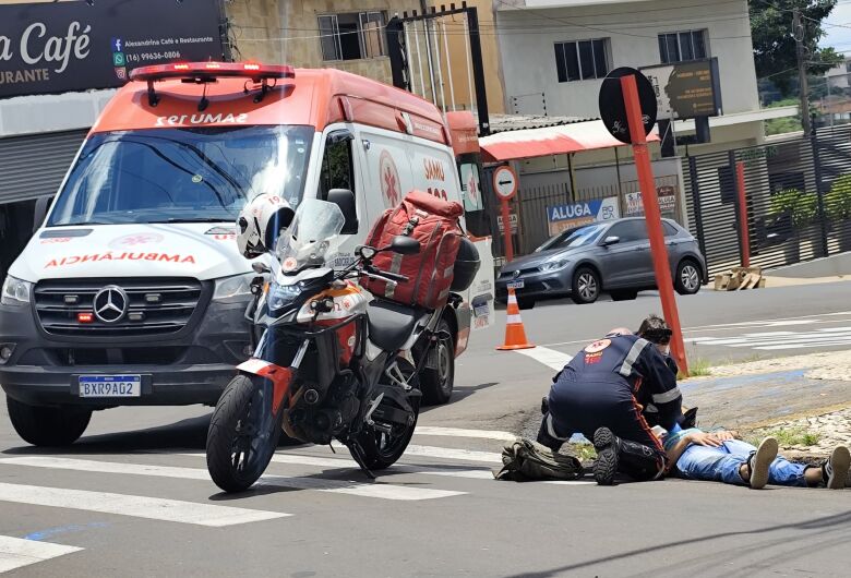 Pedestre fica ferida após atropelamento próximo ao terminal rodoviário
