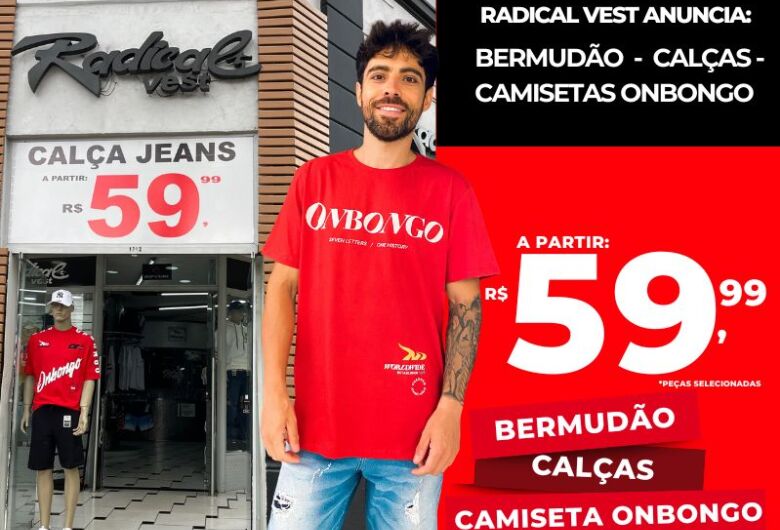 Radical Vest lança Mês do Preço Baixo com peças Onbongo a partir de R$ 59,99