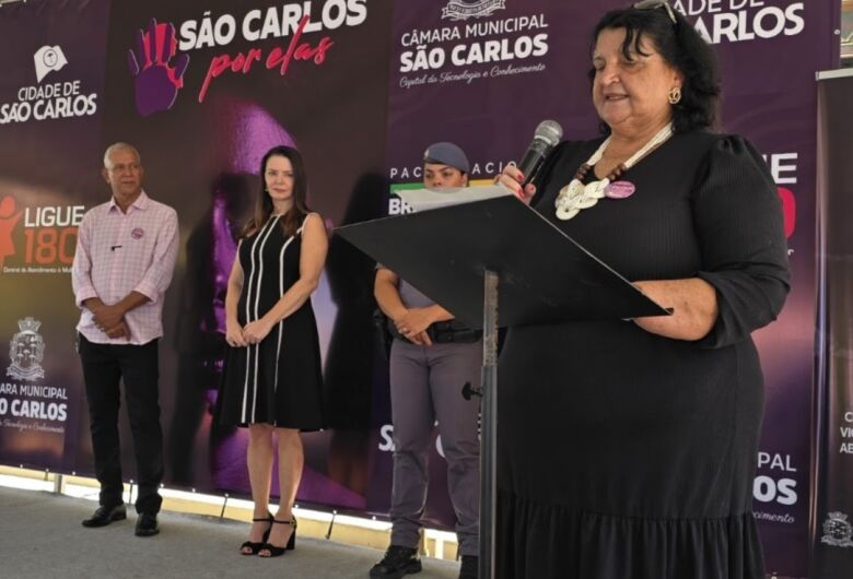 Presidente da ACISC participa de ato contra violência doméstica em São Carlos