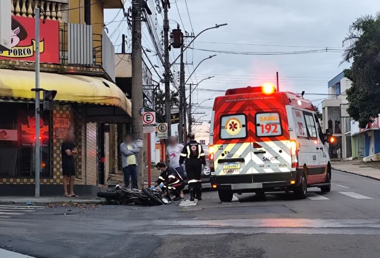 Motociclista fica ferido após colisão com carro no Jardim Bandeirantes