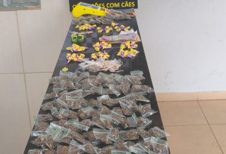Canil da GCM apreende grande quantidade de drogas e detém dois adolescentes por tráfico no Aracy l