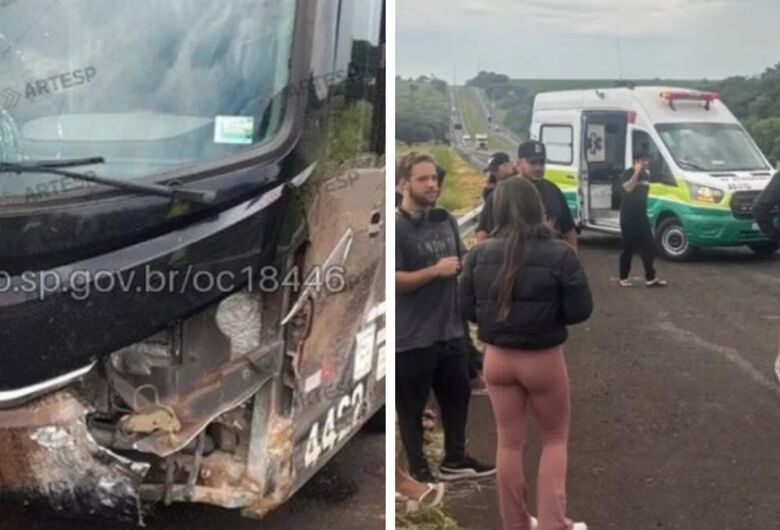Ônibus do cantor Latino sofre acidente na SP-310