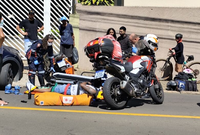 Motoboy fica ferido após colisão no Cidade Jardim