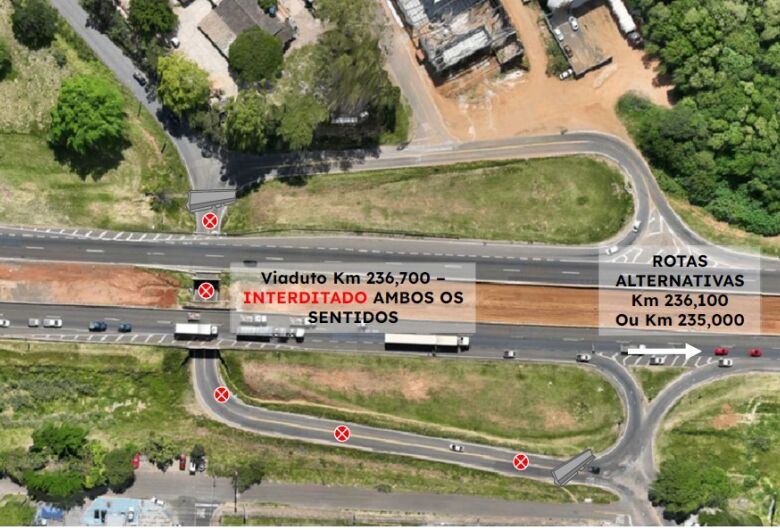 Interdição total de viaduto no Jardim Jockey Clube começa na segunda-feira