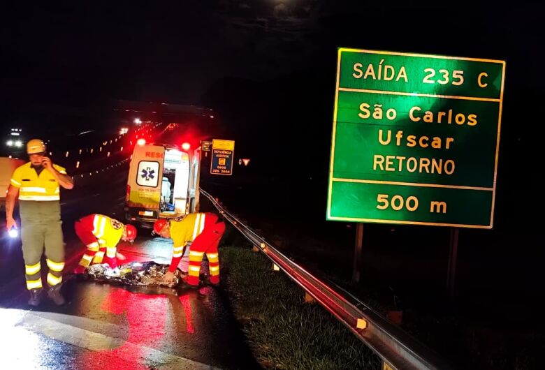 Homem morre após ser atropelado por caminhão na rodovia Washington Luís em São Carlos