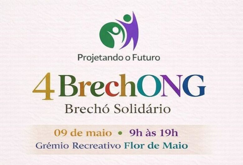 Brechó solidário com show de prêmios arrecada recursos para ONG Projetando o Futuro