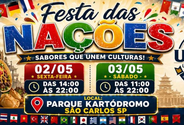 Festa das Nações acontece dias 2 e 3 de maio no Kartódromo com gastronomia e música ao vivo