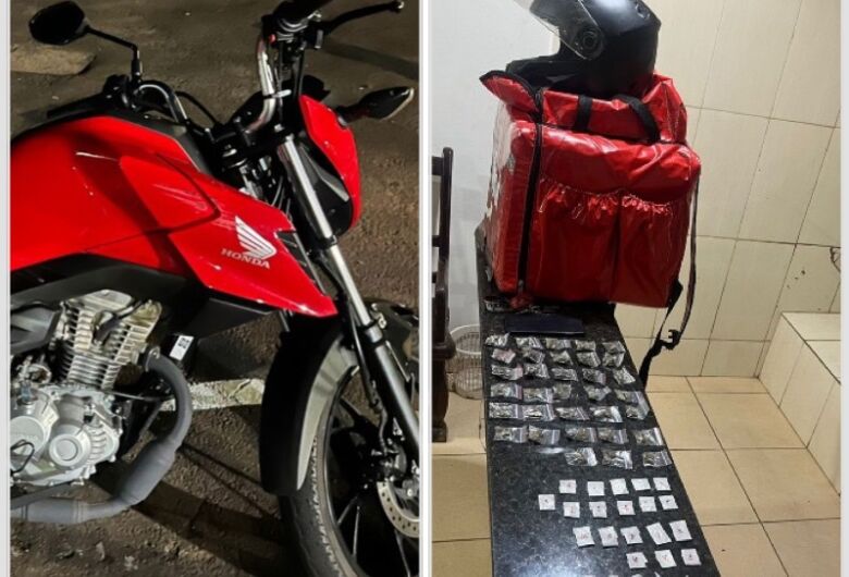 Falso motoboy é flagrado com drogas em São Carlos 