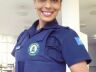 GM Juliana ao lado de uma viatura: “Meu sonho sempre foi trilhar o mesmo caminho do meu pai (‘seo’ Dito). Cuidar da segurança das pessoas