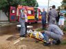 Motorista quando era socorrido pela UR dos Bombeiros