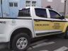 Moto e carro envolvido no acidente: dois feridos