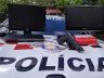 Produtos suspeitos que estavam na casa do criminoso