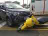 Momento em que o carro atingiu a moto