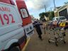 Momento em que o carro atingiu a moto