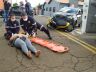 Momento em que o carro atingiu a moto