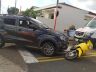 Momento em que o carro atingiu a moto