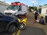 Momento em que o carro atingiu a moto