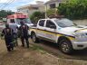 Pancada causou grandes danos ao carro envolvido no acidente