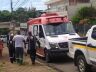 Pancada causou grandes danos ao carro envolvido no acidente