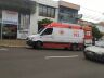 Motociclista no momento em que era socorrida pelo Samu