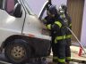 Fogo destruiu o motor da van que transportava os alunos