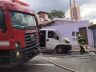 Fogo destruiu o motor da van que transportava os alunos