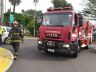 Moto foi parar embaixo do ônibus: por pouco, uma tragédia