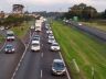 Trânsito congestionado na Washington Luís