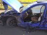 BMW ficou destruída após o forte impacto na SP-318
