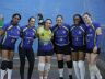 Jogadoras da AVS/Smec comemoram mais uma vitória
