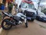 Colisão traseira deixou motociclista ferido