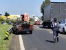 Parati colidiu contra o guardrail: picape ficou sem a direção