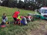 Motociclista é atendido por socorristas: encaminhado à Santa Casa