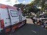 Motociclista é atendido após acidente: encaminhado à Santa Casa