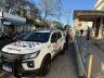 Policial doando sangue na Santa Casa