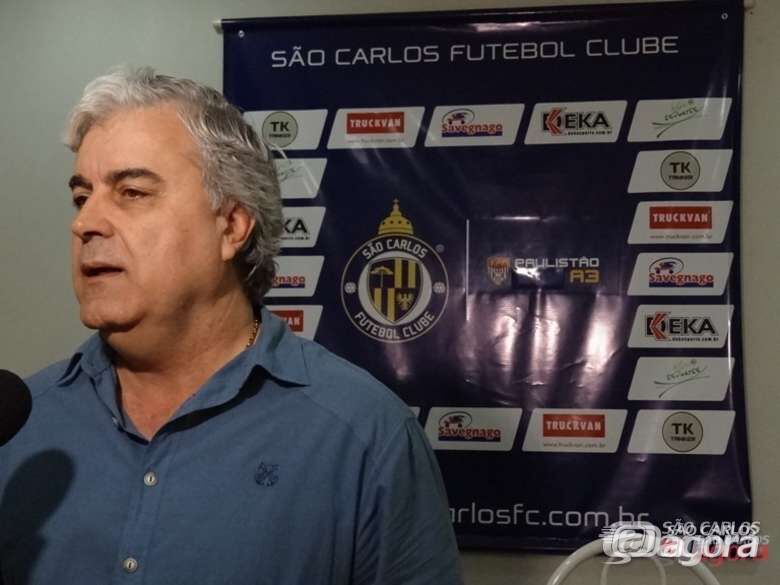 Antunes: presidente não garante, hoje, participação do São Carlos na Série B em 2021 - Crédito: Marcos Escrivani