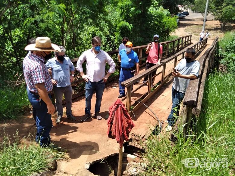 Vereador Bira cobra conserto de ponte no bairro Cidade Aracy - Crédito: divulgação