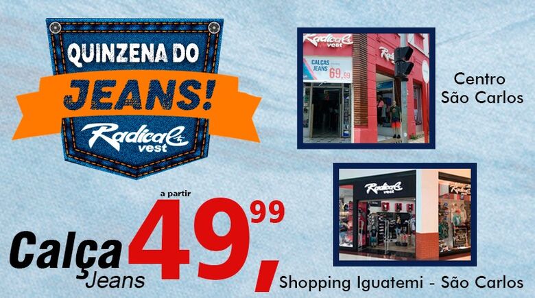 Quinzena do jeans e polo na Radical Vest -