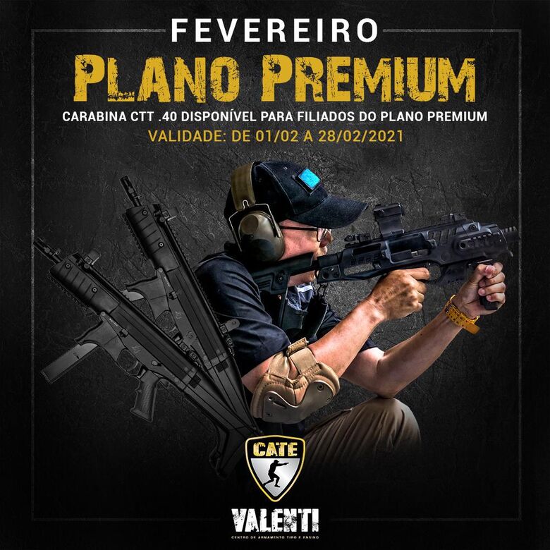 Clube de Tiro C.A.T.E. Valenti disponibiliza a carabina CTT.40 para os afiliados do Plano Premium -