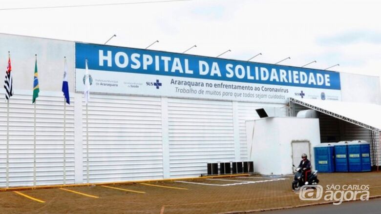 Hospital da Solidariedade que atende pacientes com Covid-19 em Araraquara - Crédito: divulgação