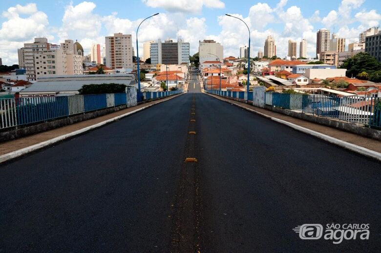 Rua vazia durante Lockdown em Araraquara - Crédito: Prefeitura Municipal