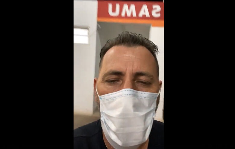 Marcos Palermo fez live alertando a população sobre a situação da saúde na cidade - Crédito: reprodução