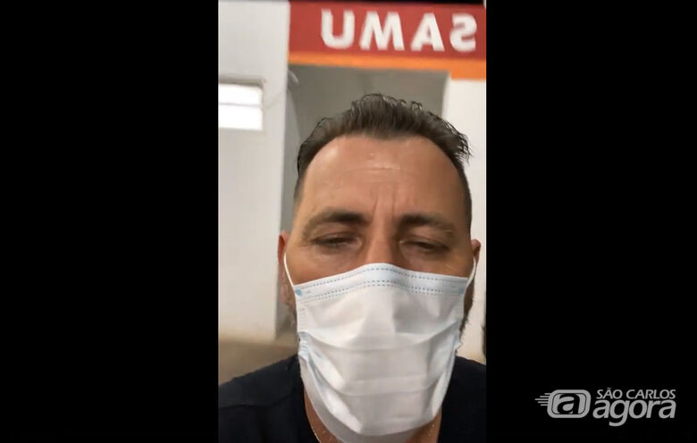 Marcos Palermo fez live alertando a população sobre a situação da saúde na cidade - Crédito: reprodução